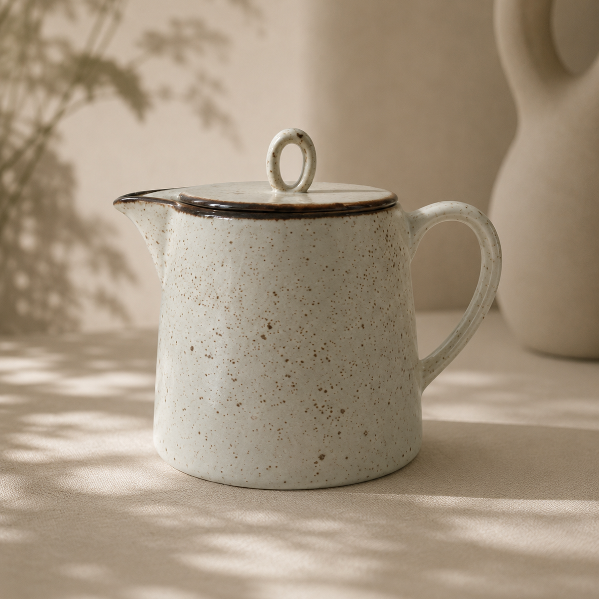 Czajnik ceramiczny handmade Rustic Cream 0,75 l